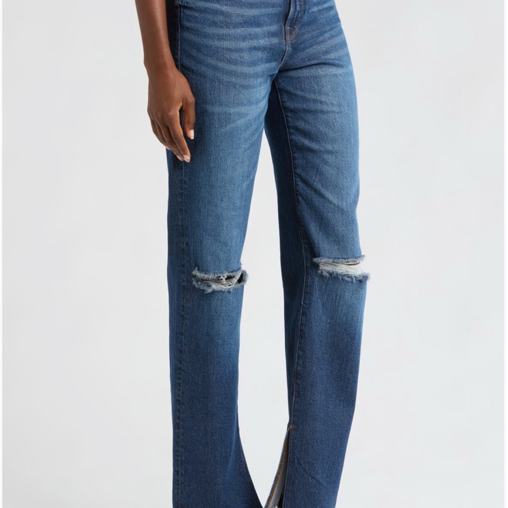 Classic Blue Distressed Women's Jeans